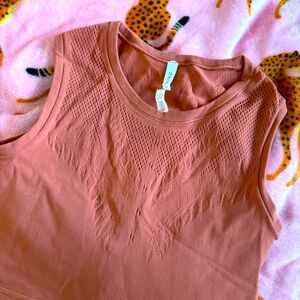 Athleta Rusty Orange Crop Stretchy Yoga Tank Top Size XXS/XS